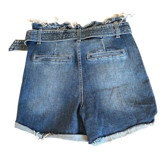KanCan Women's High Rise Paperbag Denim Shorts Blue Size 7 Casual - Picture 2 of 12